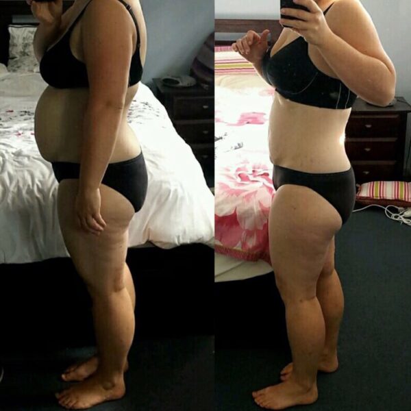 Katie's before and after — 20kg lost with Elizabeth Soulos Fitness